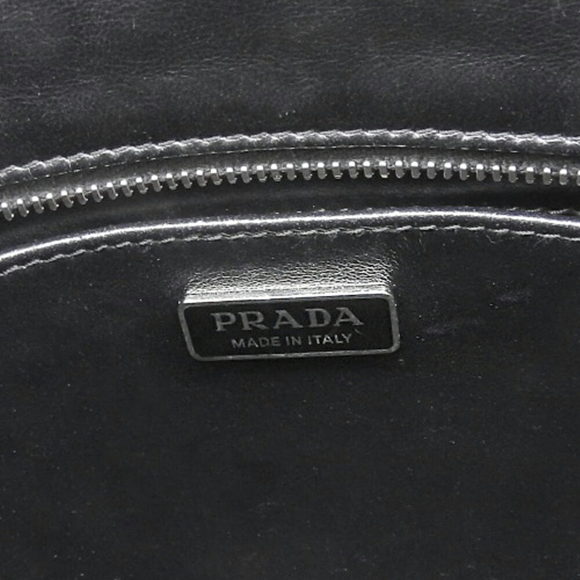 PDA SPAZZOLATO Triangle Bag in Black Leather (1BA320)