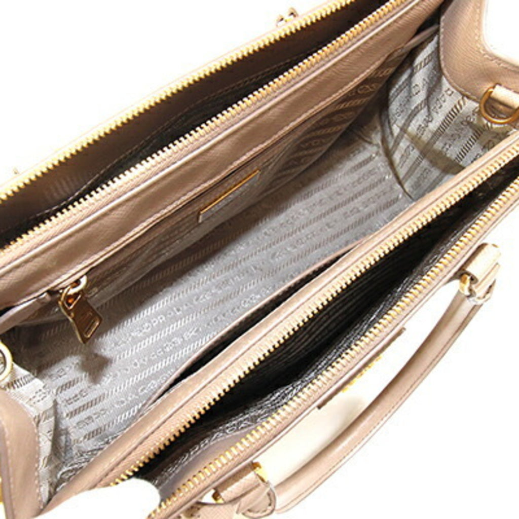 PDA Galleria handbag 1BA863 beige leather shoulder bag/crossbody bag for women.