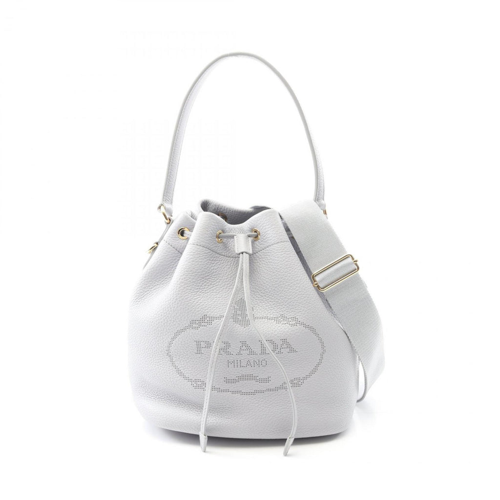 PDA PRADA Bucket Bag Handbag Leather Women's Purple