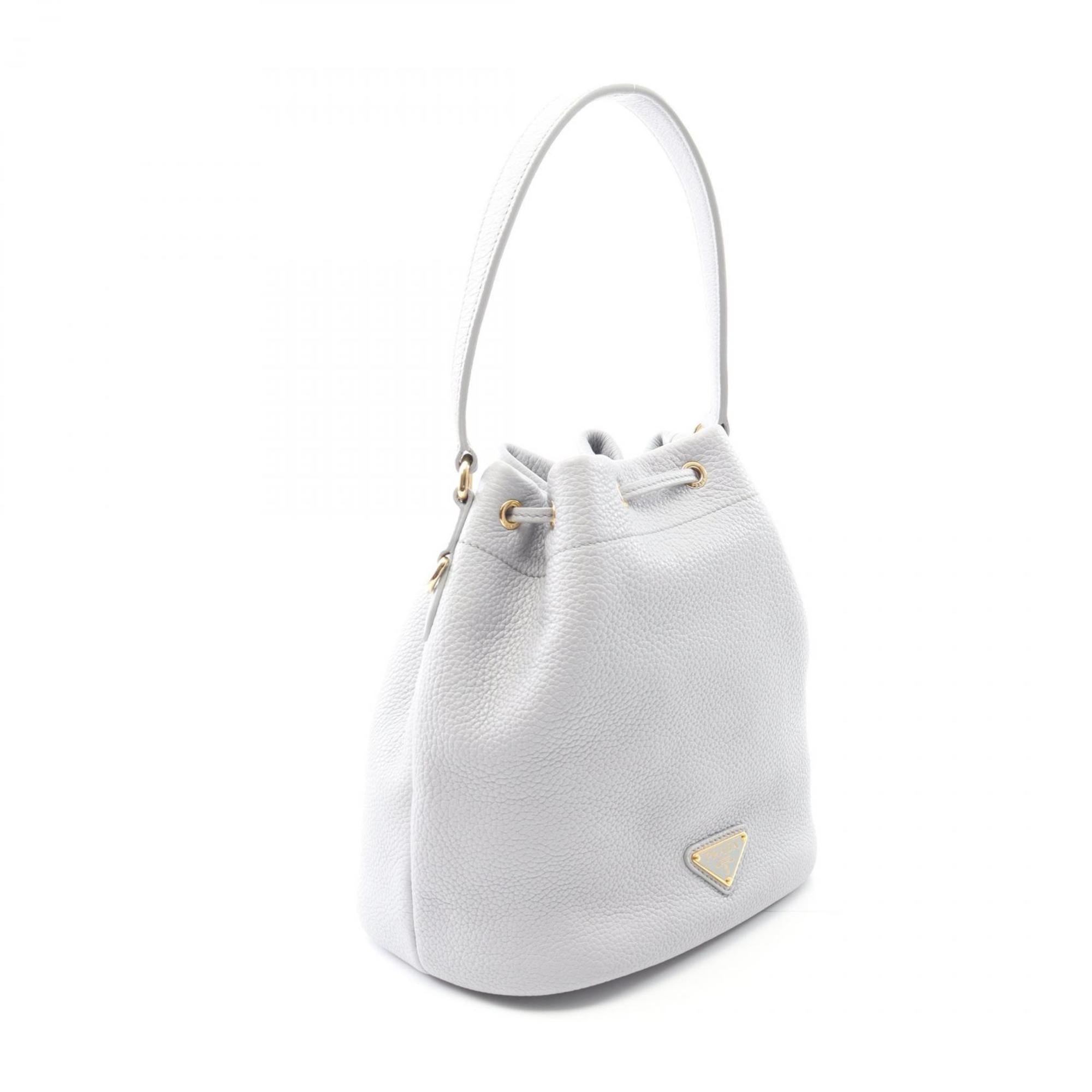 PDA PRADA Bucket Bag Handbag Leather Women's Purple