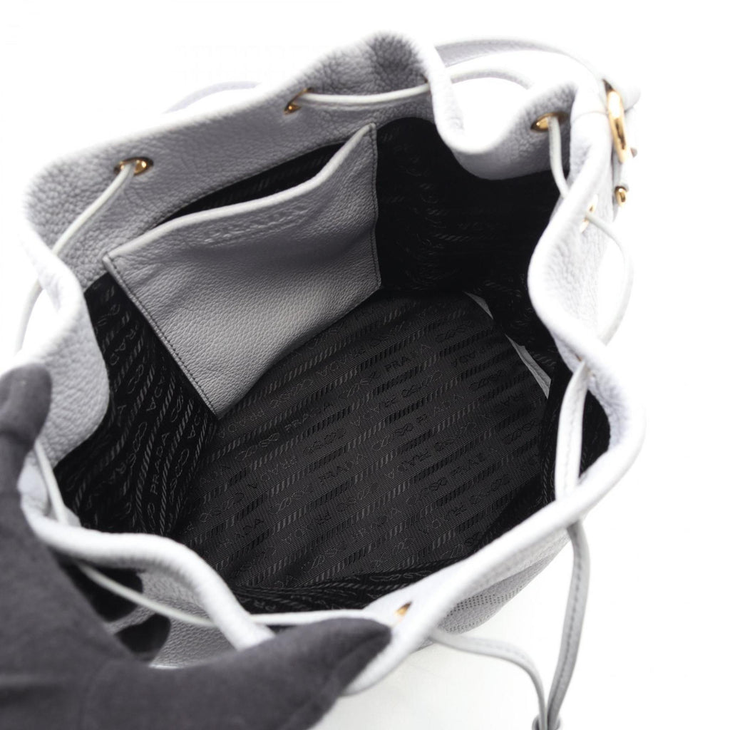 PDA PRADA Bucket Bag Handbag Leather Women's Purple