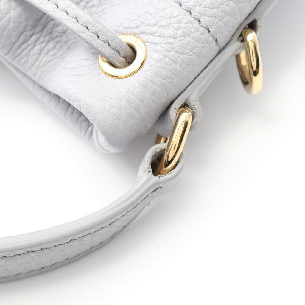 PDA PRADA Bucket Bag Handbag Leather Women's Purple