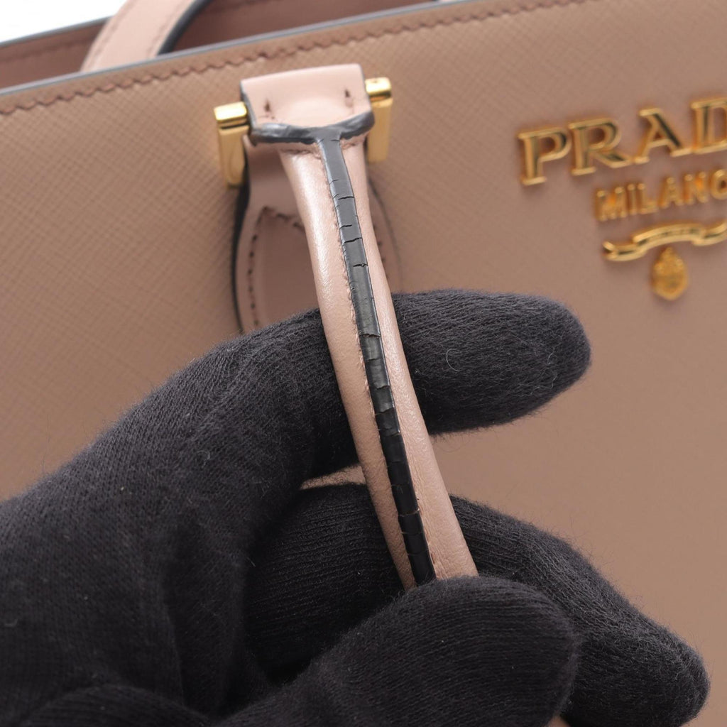 PDA Saffiano Leather Handbag, Women's, Pink, 1BA228