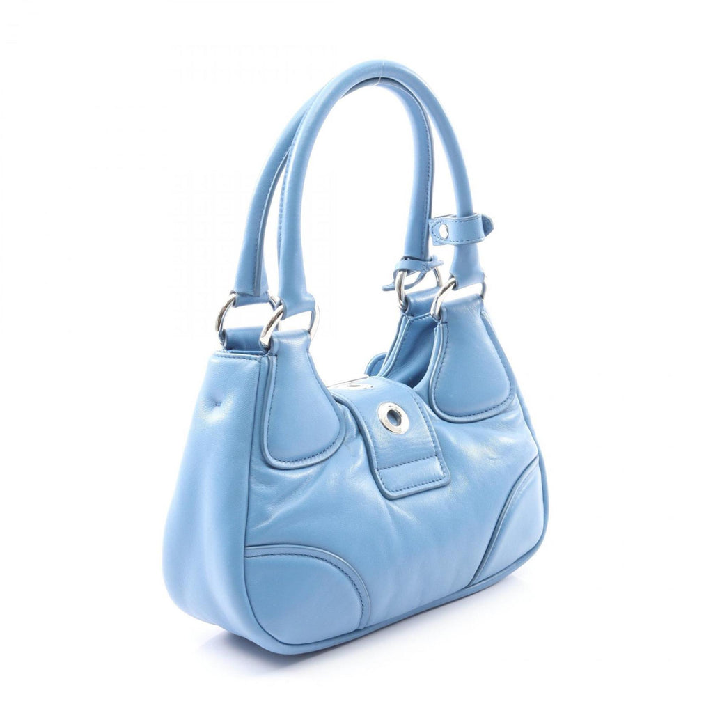 PDA Moon Handbag, Leather, Women's, Blue, 1BA381