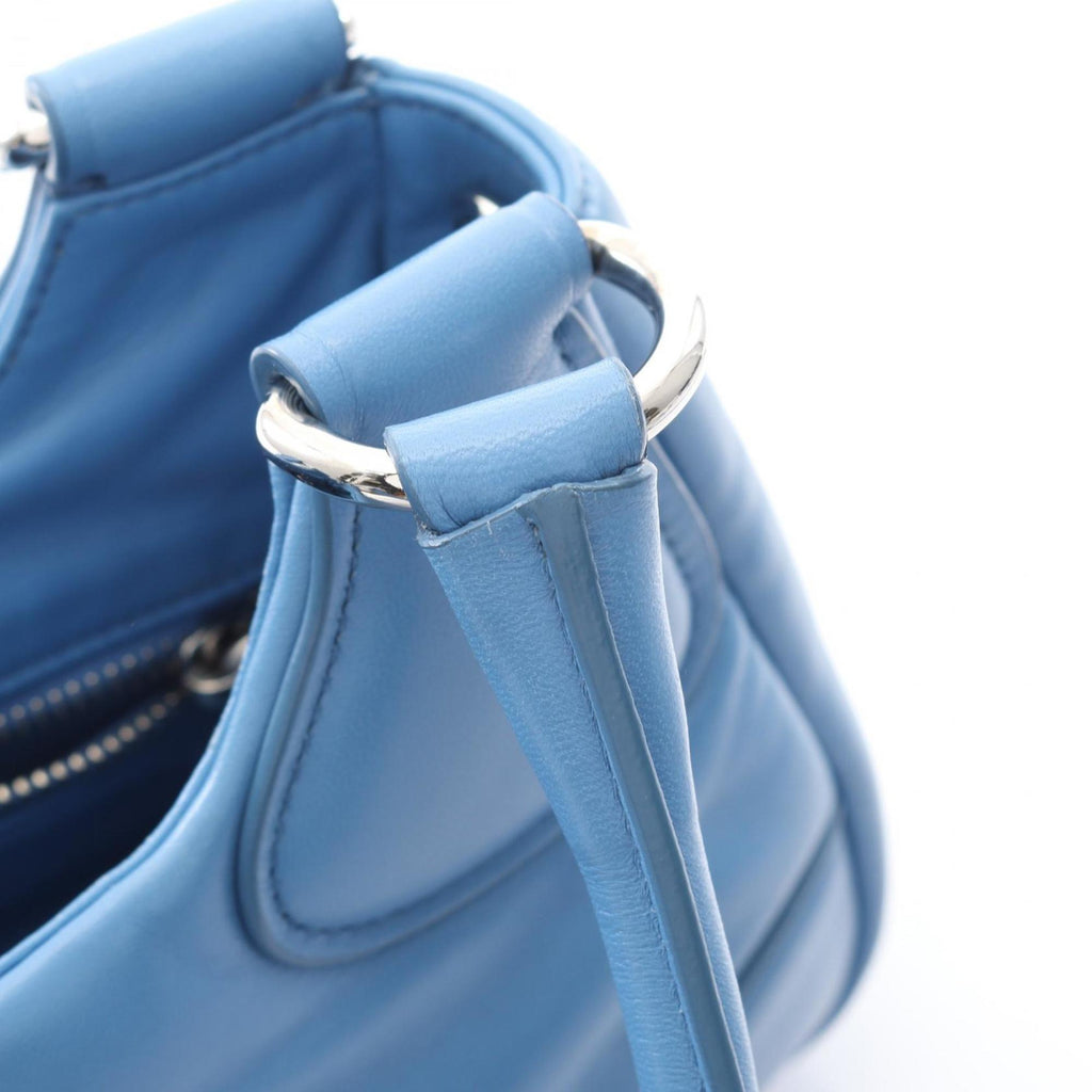 PDA Moon Handbag, Leather, Women's, Blue, 1BA381