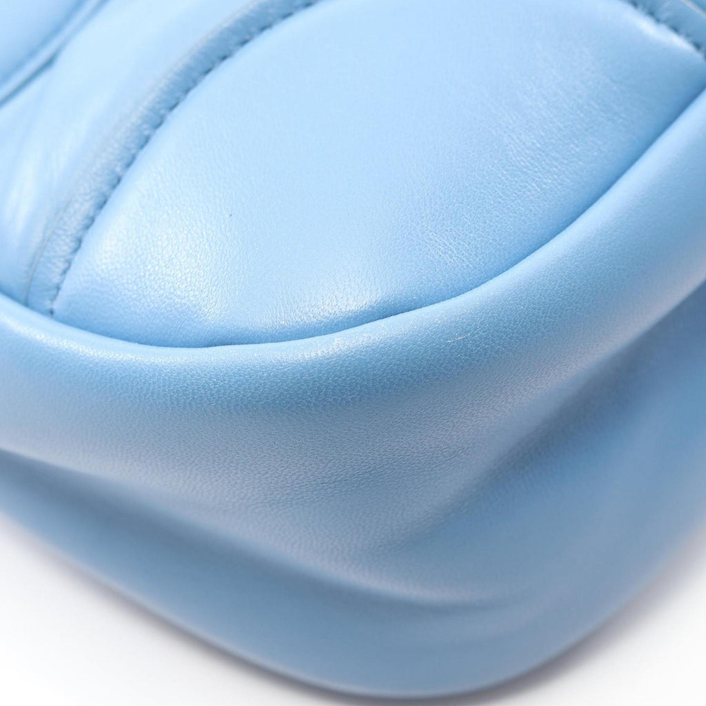 PDA Moon Handbag, Leather, Women's, Blue, 1BA381