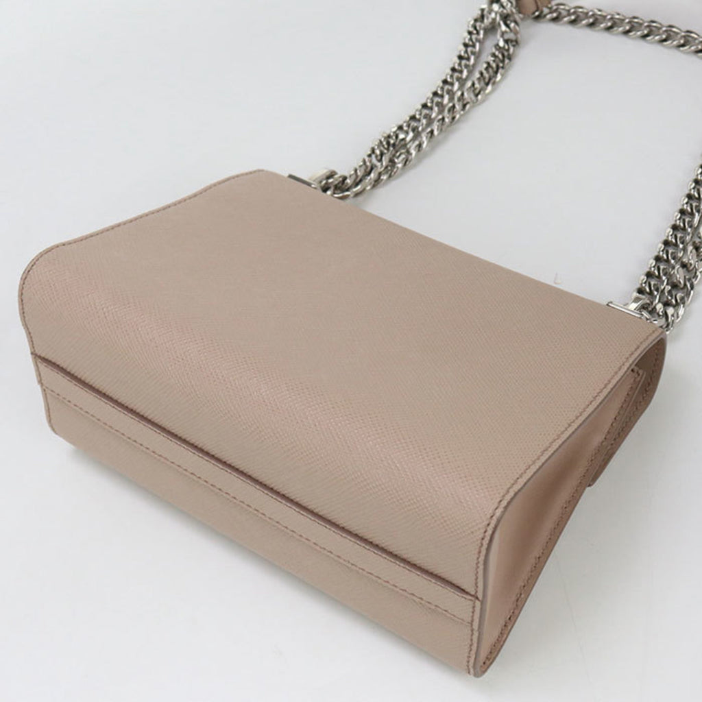 PDA Prada Shoulder Bag 1BD127 2ERX F0ORK Chain Saffiano Leather Women's Pink