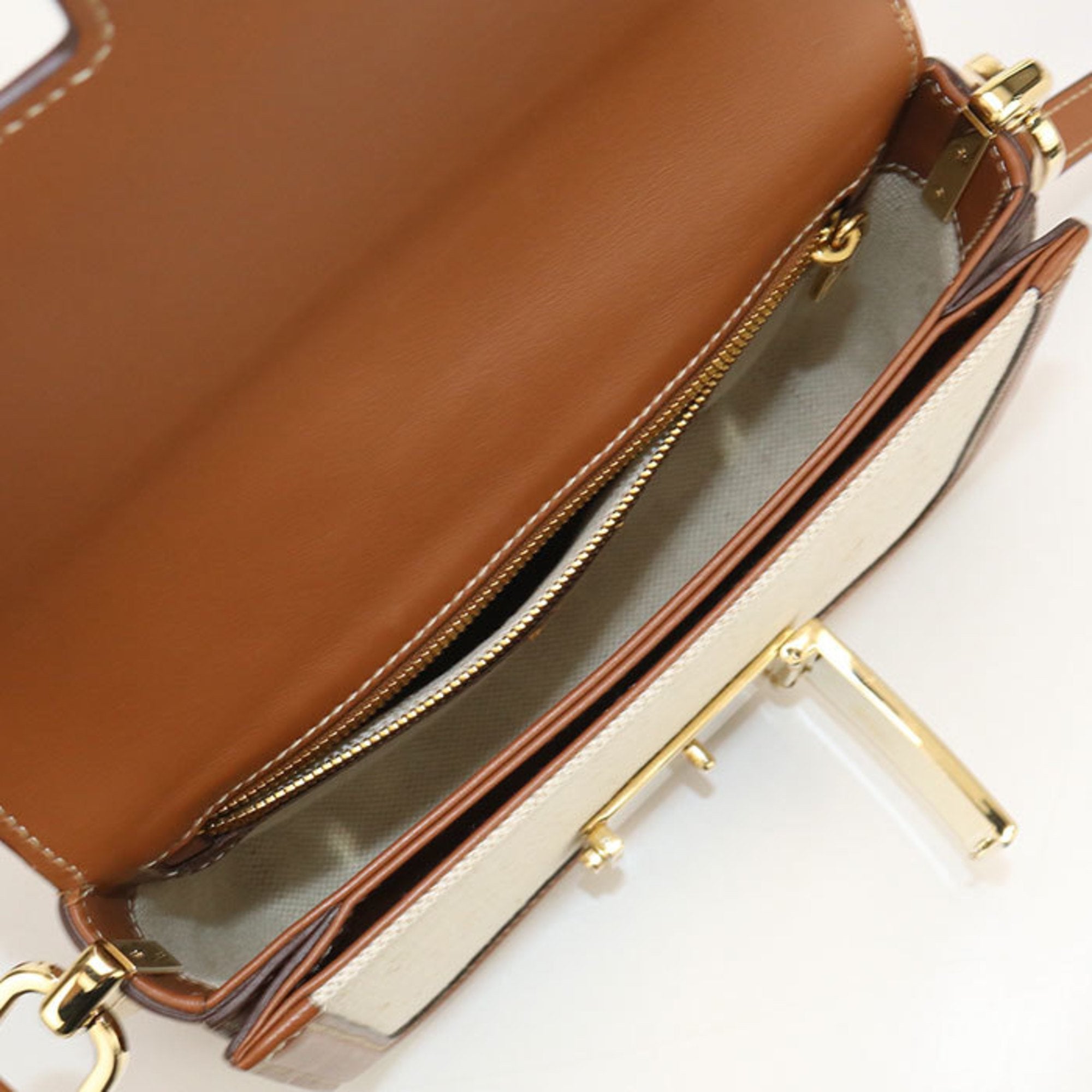 PDA Prada Shoulder Bag 1BD257 2DLI F0A5T Women's White