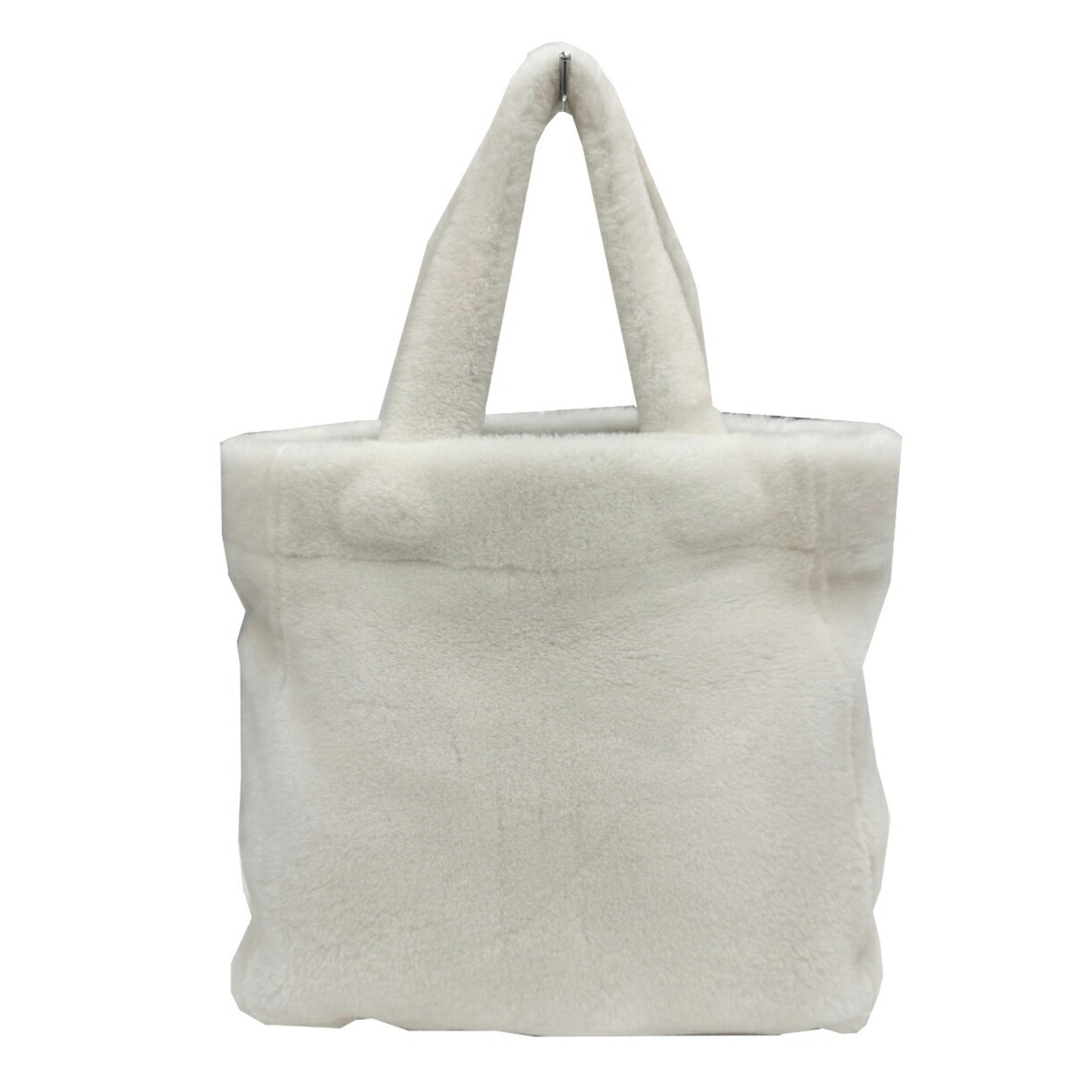 PDA Lettering Terry Tote Bag 1BG374 White/Black Shoulder Bag/Handbag/Tote for Women