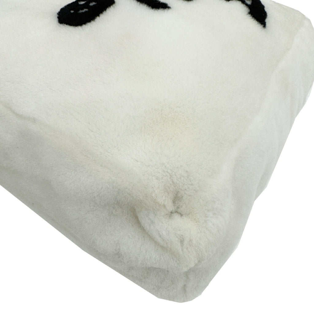 PDA Lettering Terry Tote Bag 1BG374 White/Black Shoulder Bag/Handbag/Tote for Women