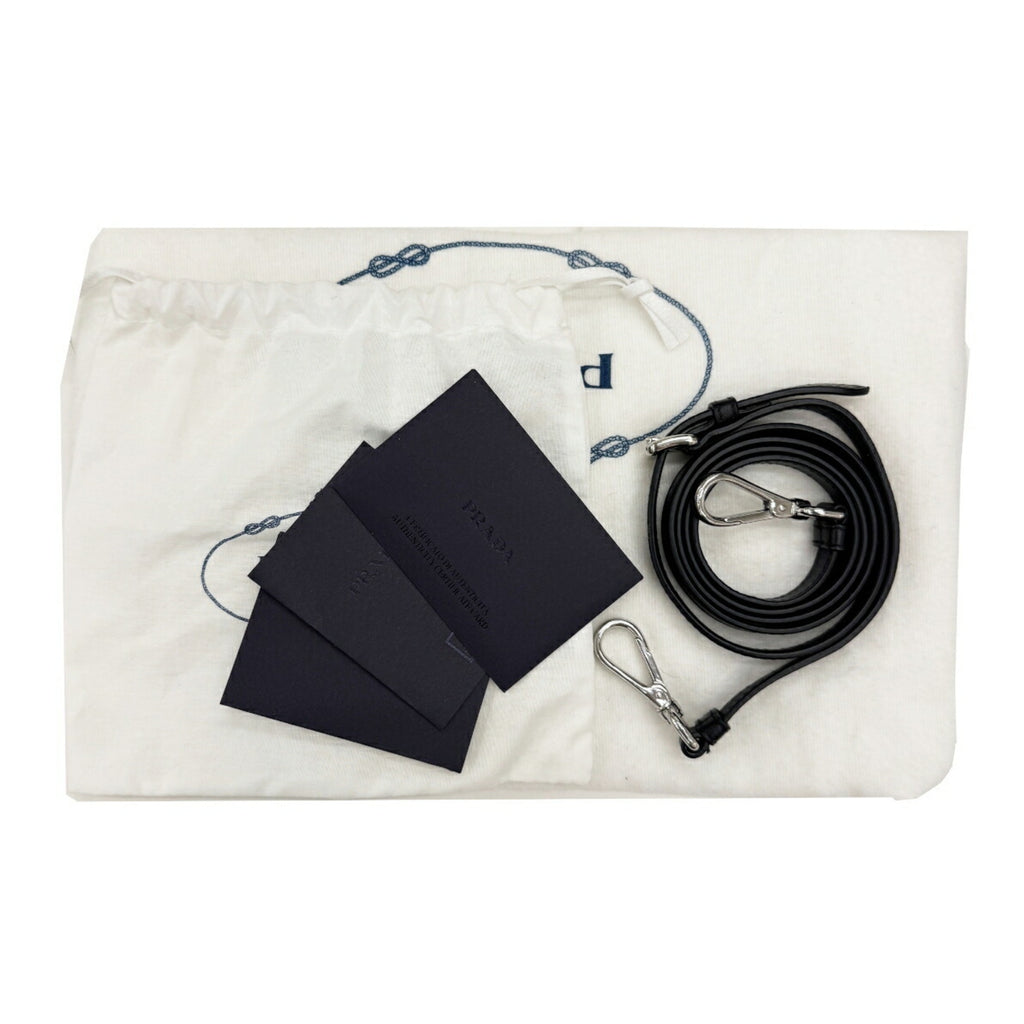 PDA Lettering Terry Tote Bag 1BG374 White/Black Shoulder Bag/Handbag/Tote for Women