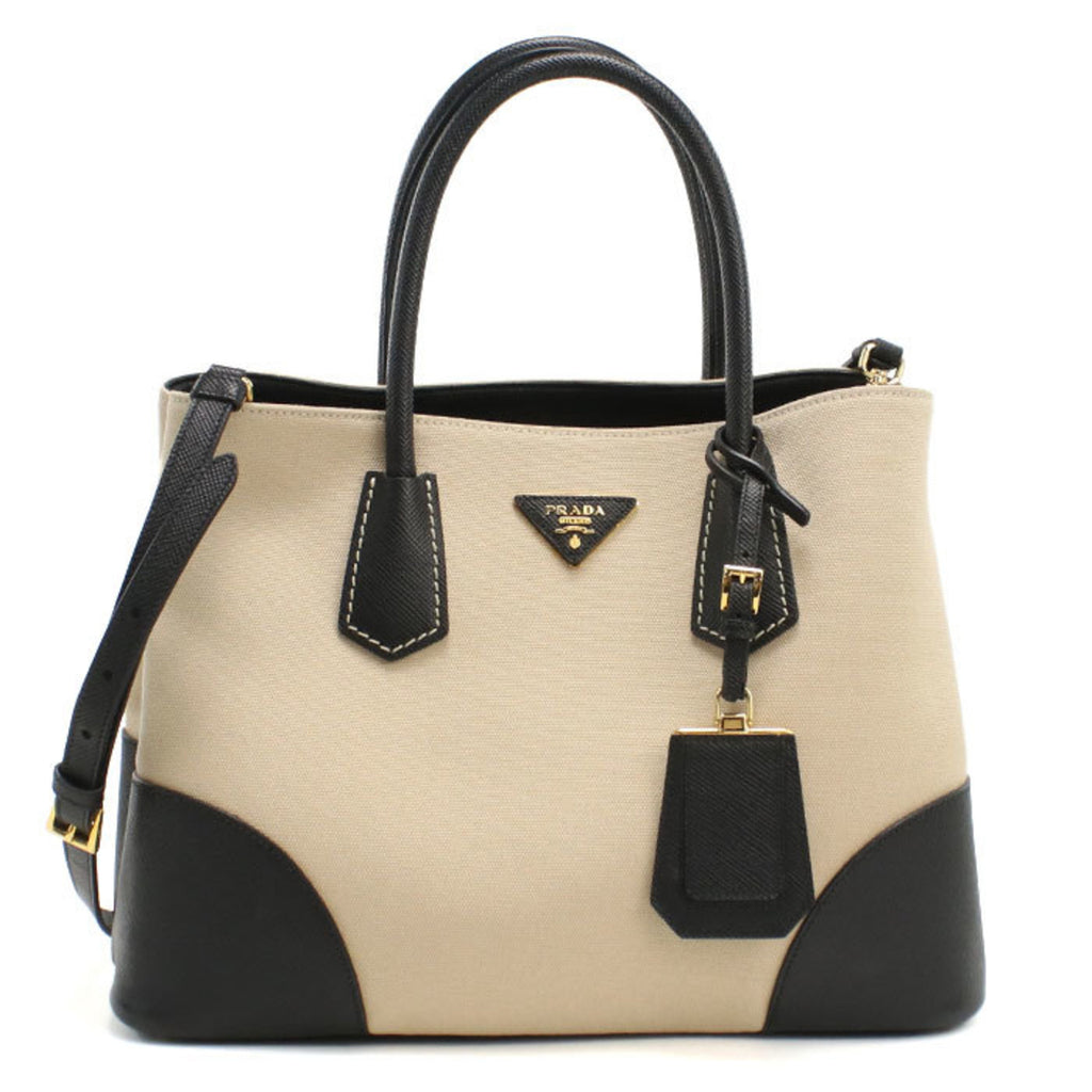 PDA Prada Tote Bag BN2887 Canapa 2-Way Women's Beige