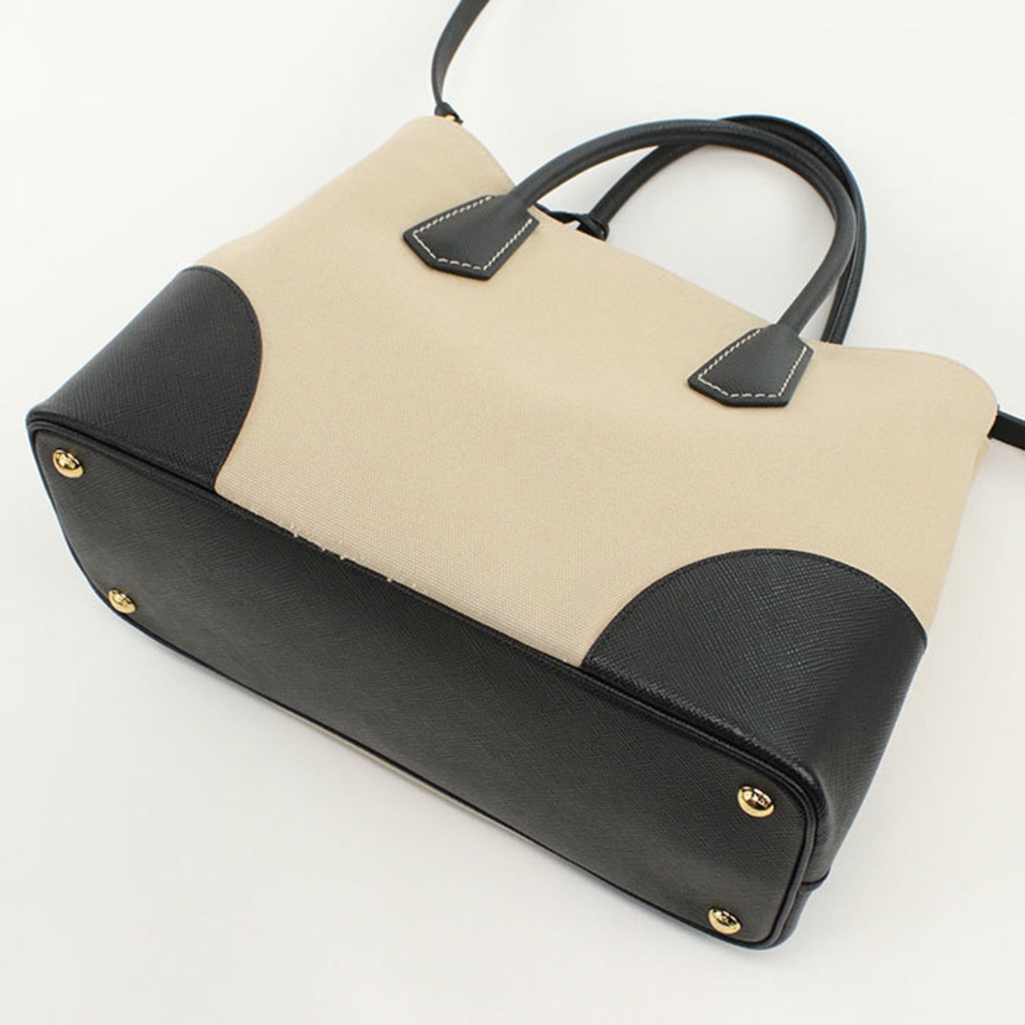 PDA Prada Tote Bag BN2887 Canapa 2-Way Women's Beige