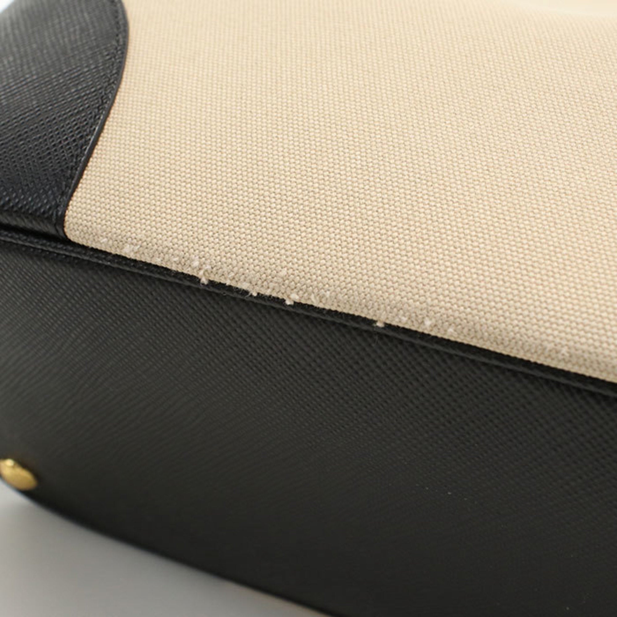 PDA Prada Tote Bag BN2887 Canapa 2-Way Women's Beige