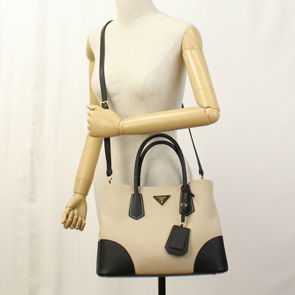 PDA Prada Tote Bag BN2887 Canapa 2-Way Women's Beige