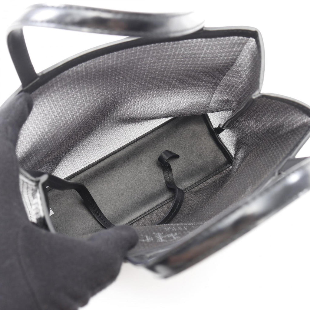 PDA PRADA RETE PAILLETTES Tote Bag, Patent Leather and Mesh, Women's, Black, 1BG417