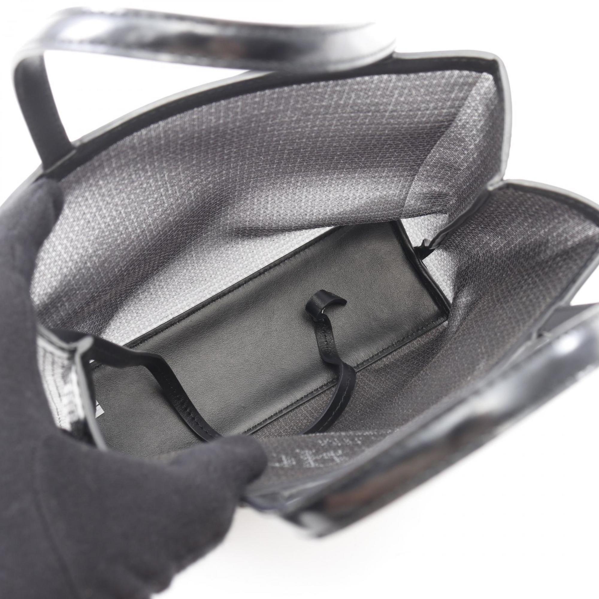 PDA PRADA RETE PAILLETTES Tote Bag, Patent Leather and Mesh, Women's, Black, 1BG417