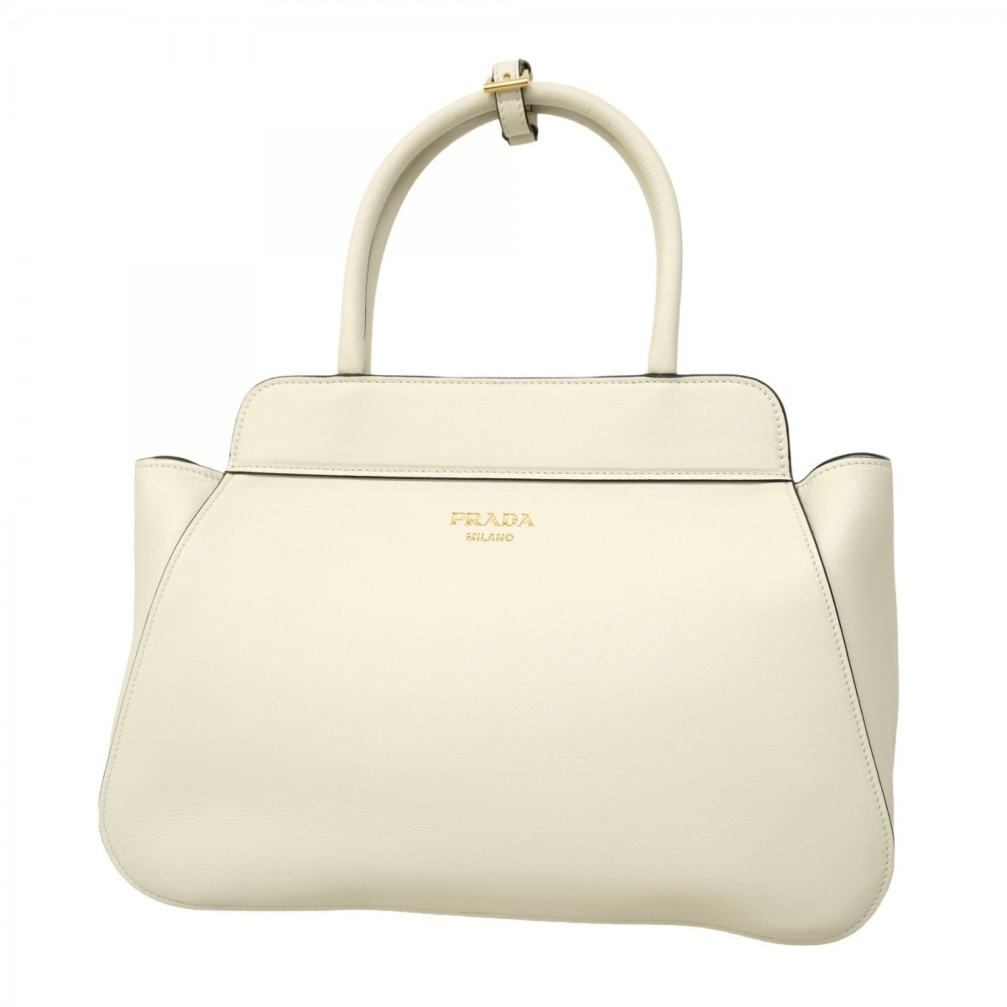 PDA handbag leather white women's