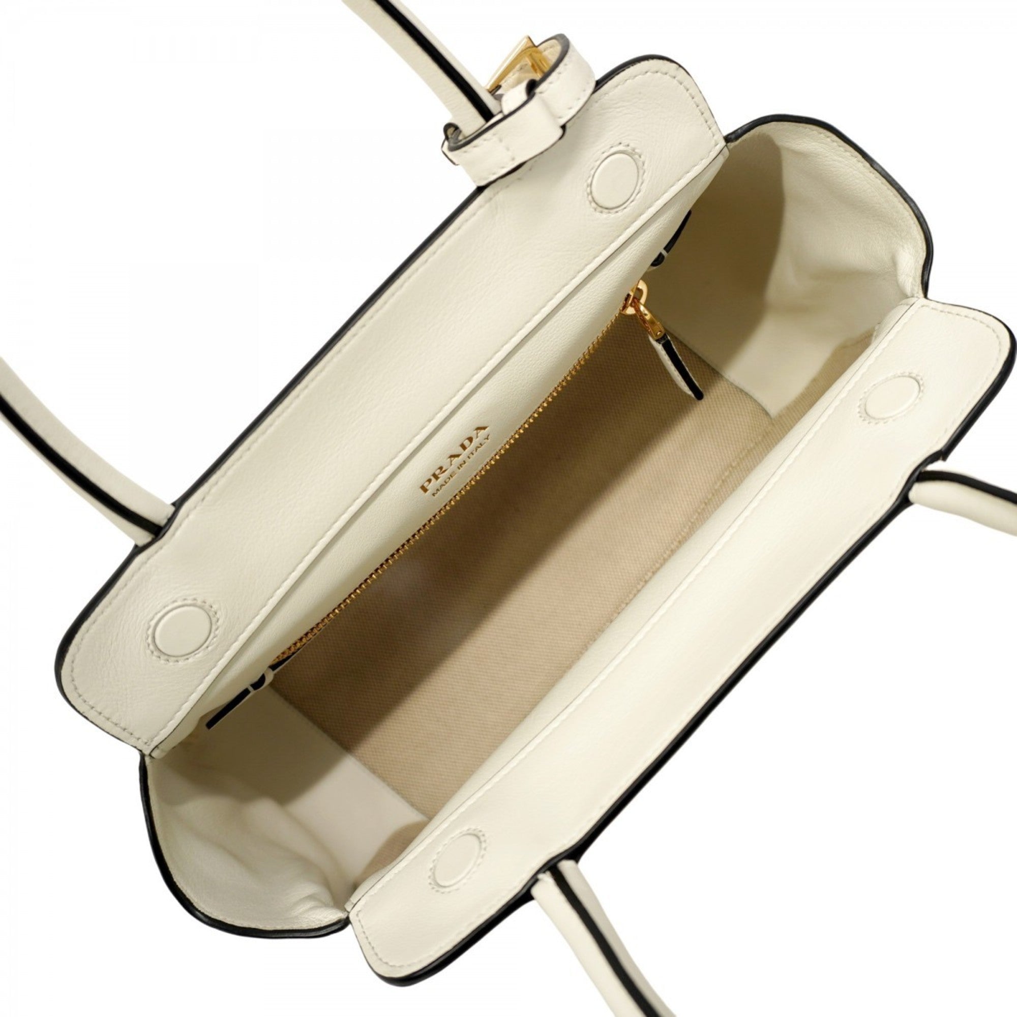 PDA handbag leather white women's