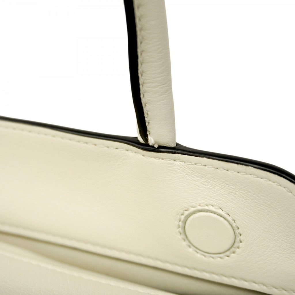PDA handbag leather white women's