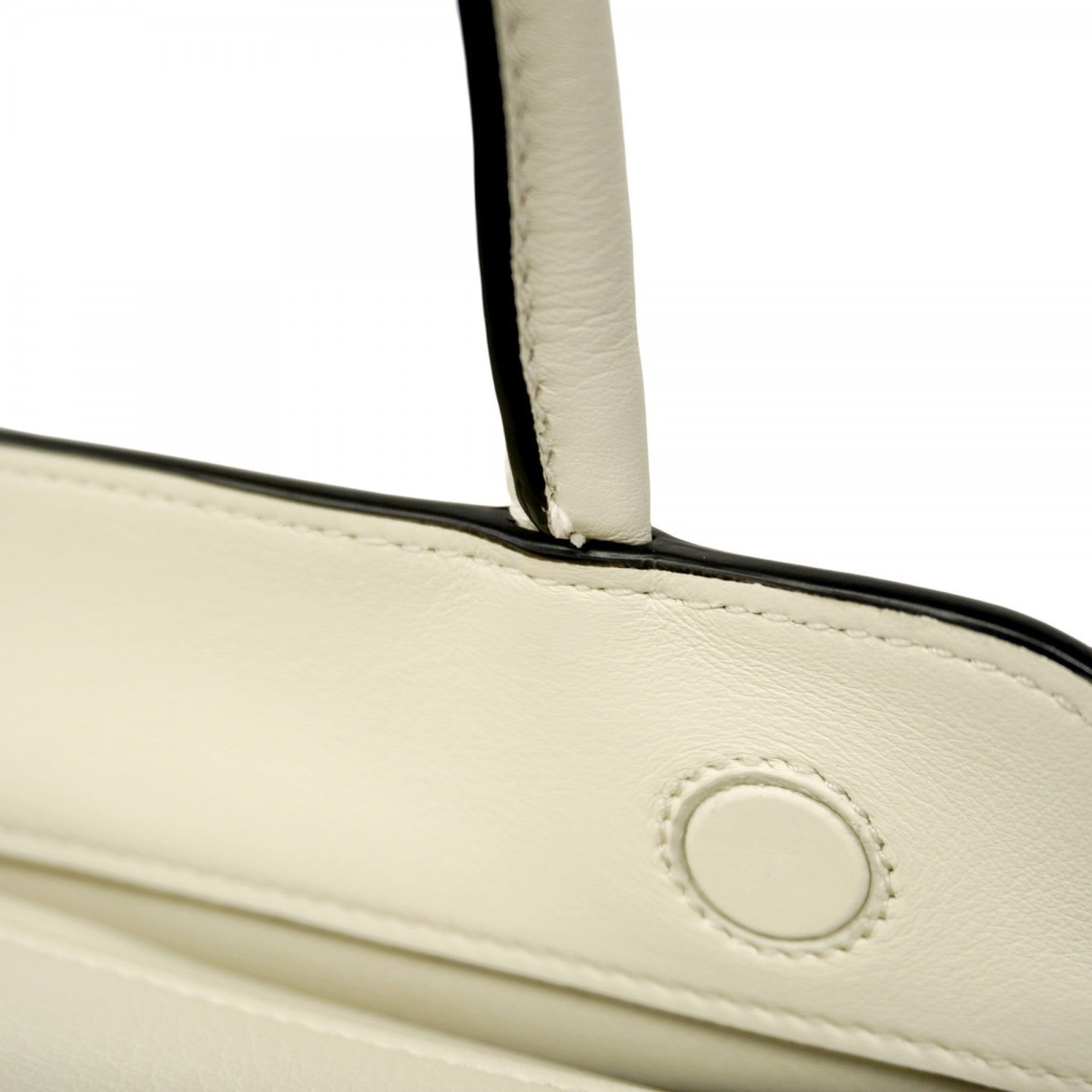 PDA handbag leather white women's
