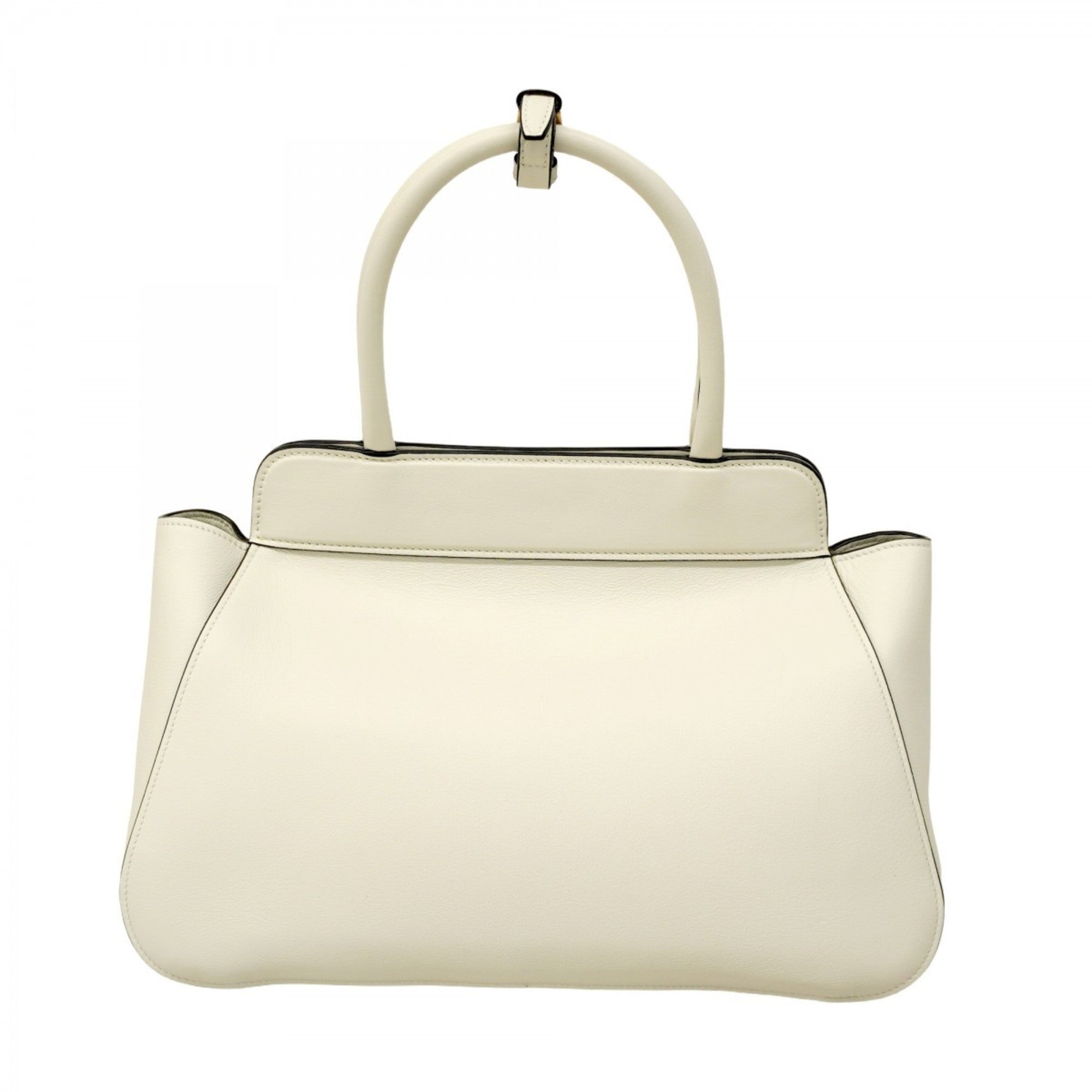 PDA handbag leather white women's