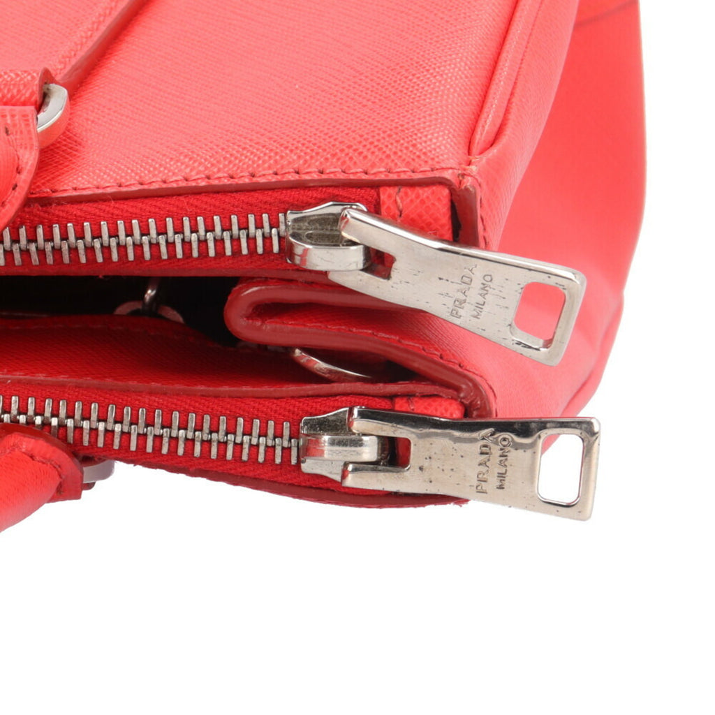 PDA Saffiano Shoulder Bag, Leather, Red, Women's, PRADA 2-Way