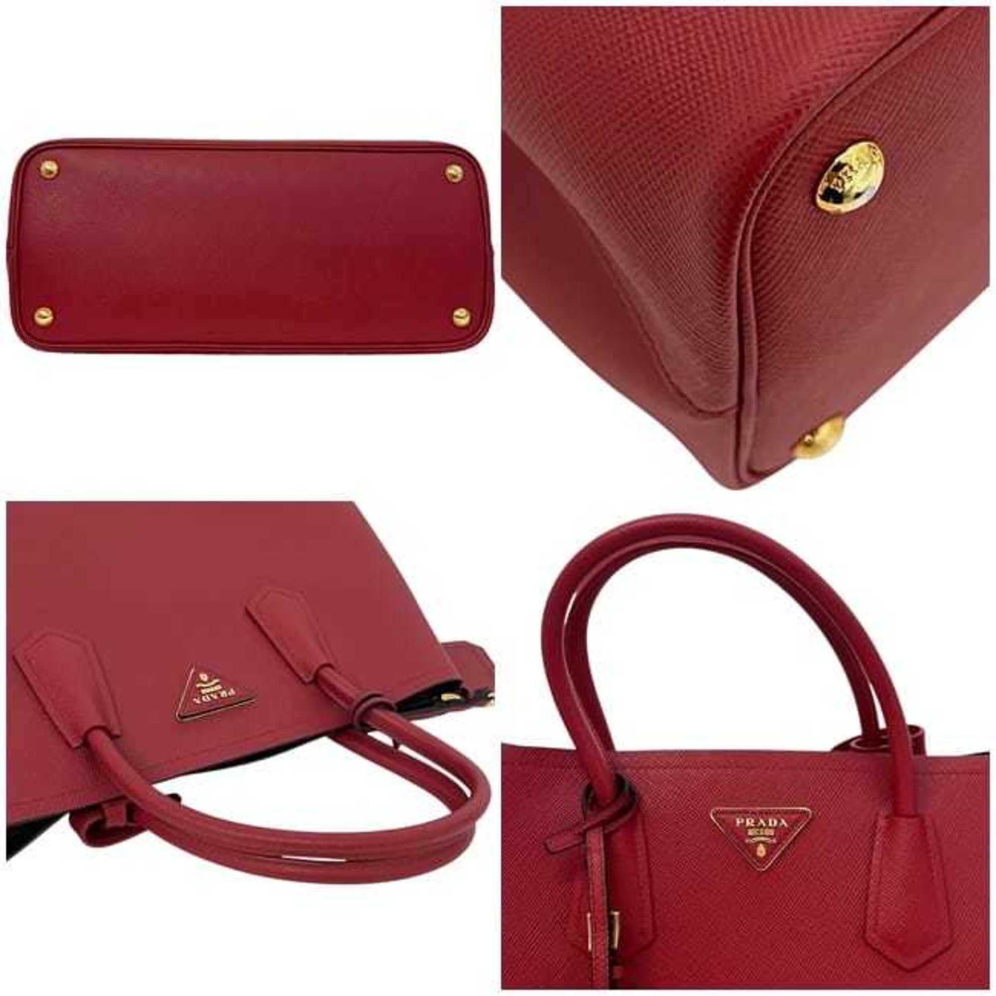 PDA 2-way bag f-24234 Red FUOCO CUIR BN2775 Saffiano leather 186 PRADA Triangle tote for women