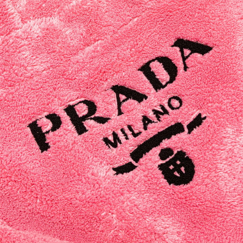 PDA Terry Logo Tote Bag 1BG130 Pink Pile Women's PRADA