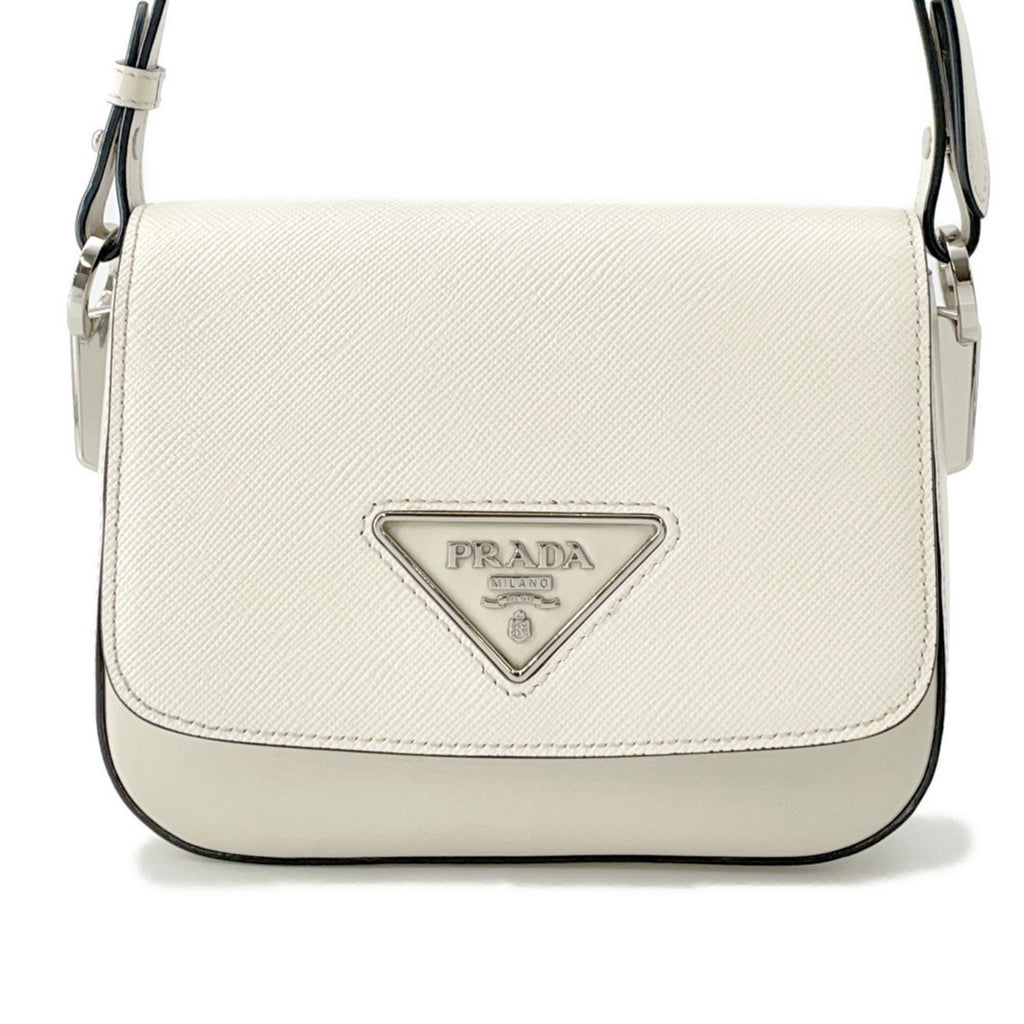 PDA Identity Shoulder Bag in Saffiano Leather (1BD249) White