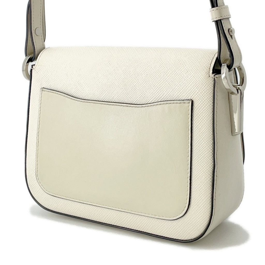 PDA Identity Shoulder Bag in Saffiano Leather (1BD249) White