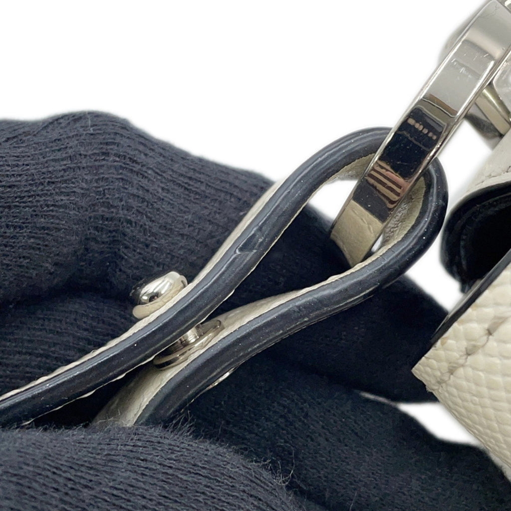 PDA Identity Shoulder Bag in Saffiano Leather (1BD249) White