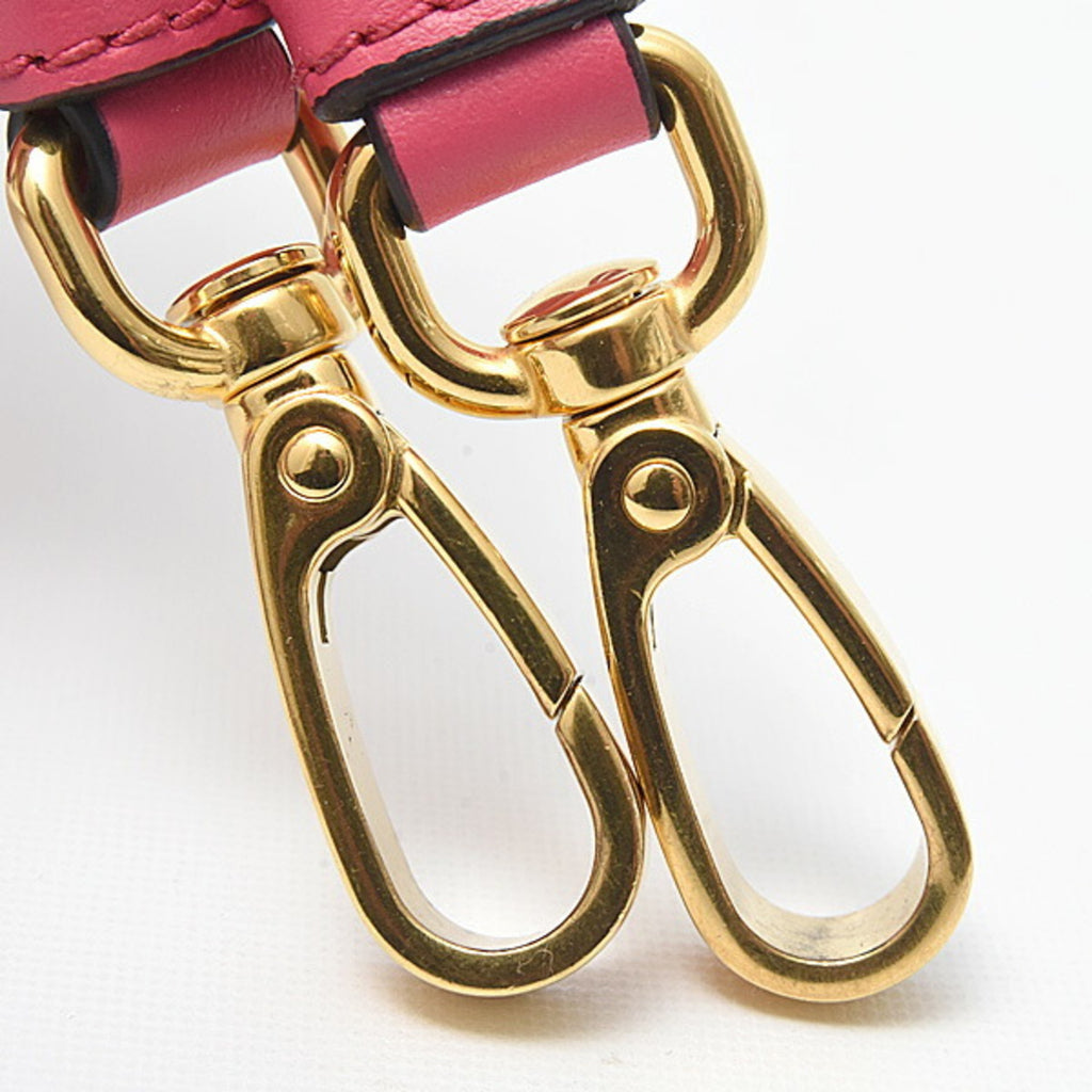 PDA Women's Saffiano Leather Pannier Hand Shoulder Bag in Pink, PRADA 1BA217