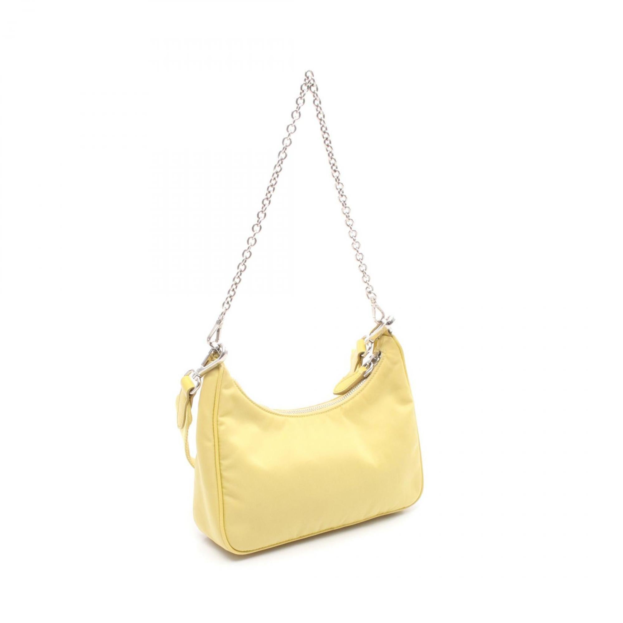PDA Re-Edition 2005 Nylon Shoulder Bag for Women, Yellow