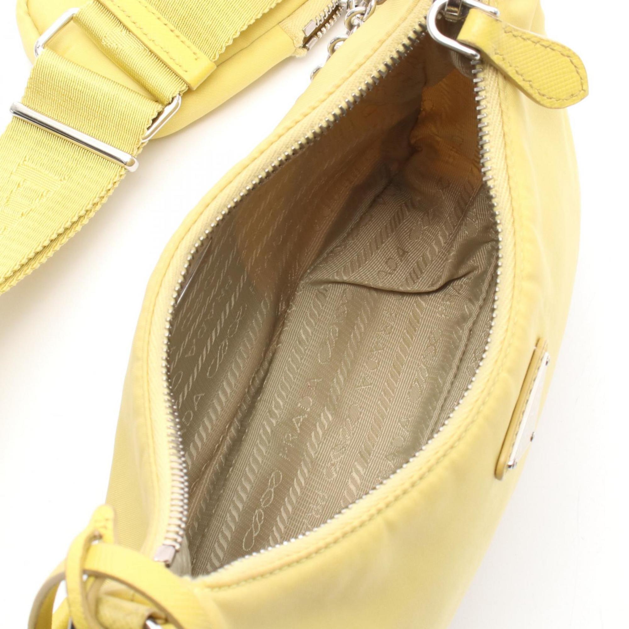 PDA Re-Edition 2005 Nylon Shoulder Bag for Women, Yellow