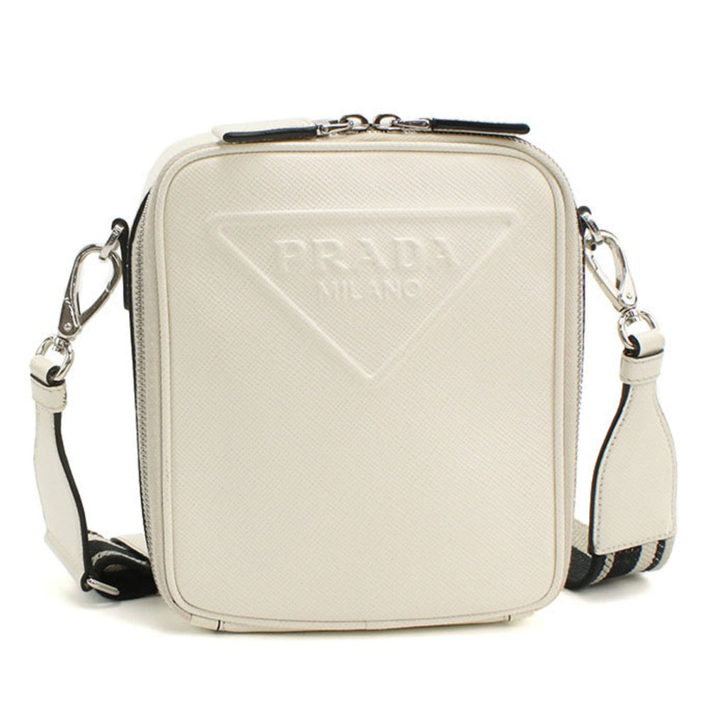 PDA Prada Saffiano Crossbody Shoulder Bag 2VH154 Men's White