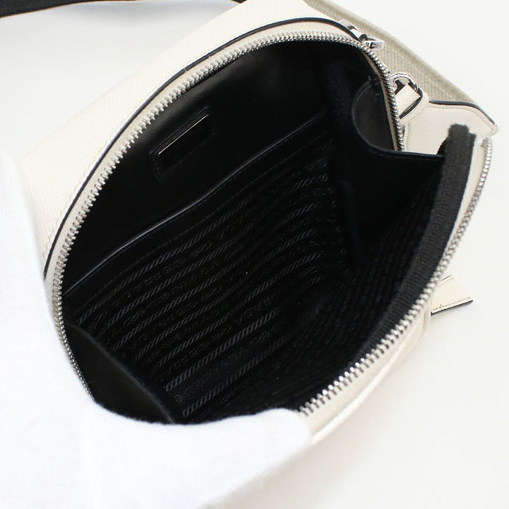 PDA Prada Saffiano Crossbody Shoulder Bag 2VH154 Men's White