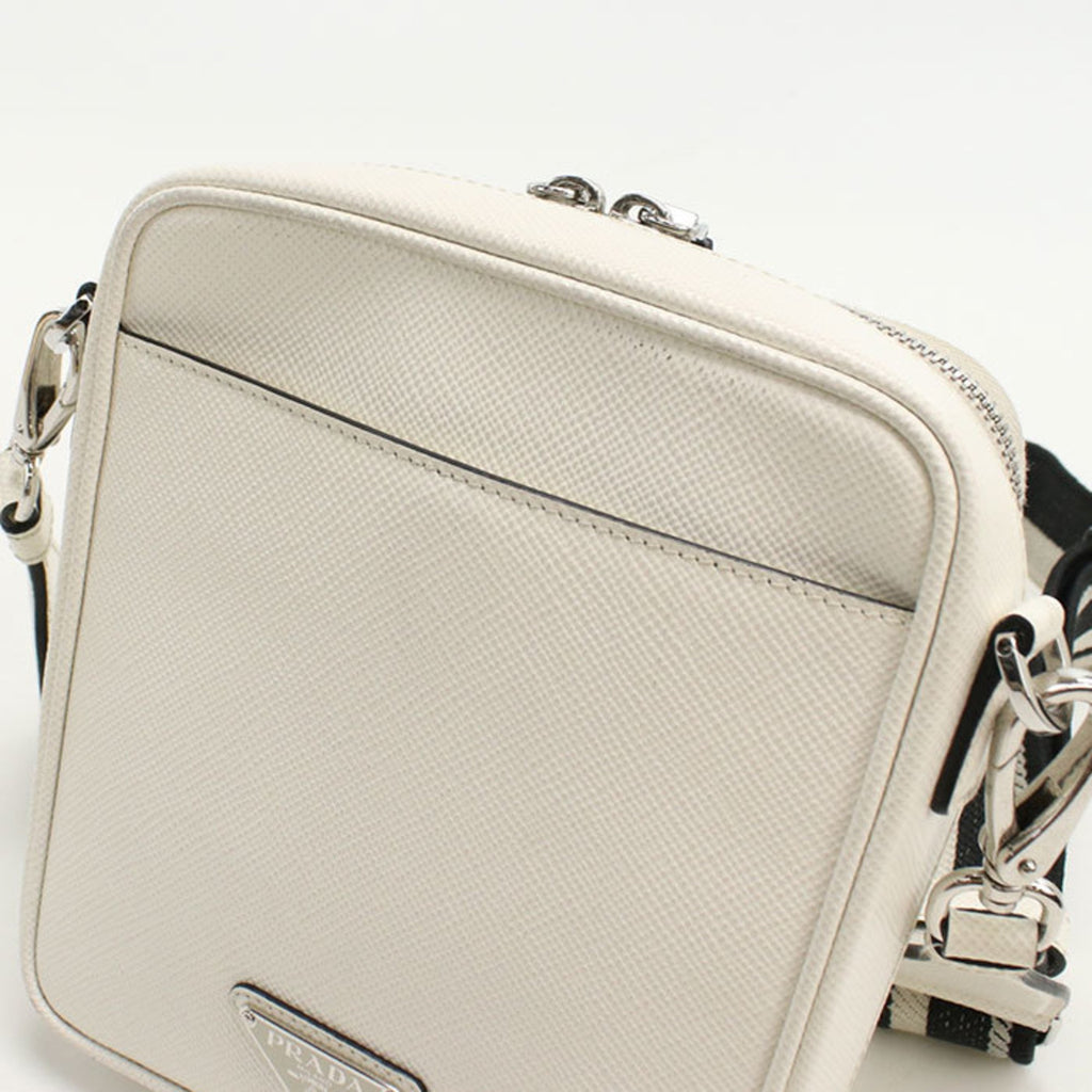 PDA Prada Saffiano Crossbody Shoulder Bag 2VH154 Men's White
