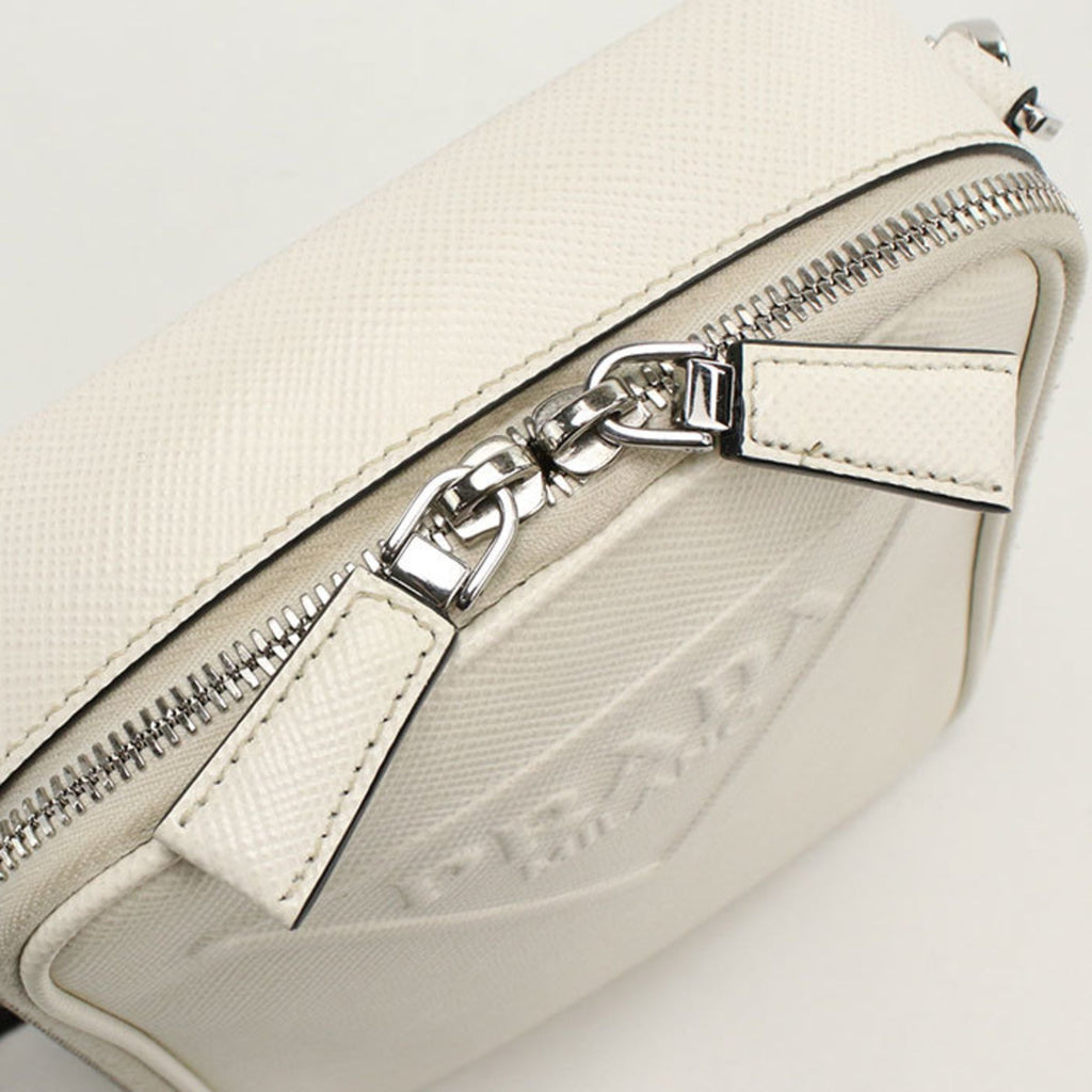 PDA Prada Saffiano Crossbody Shoulder Bag 2VH154 Men's White