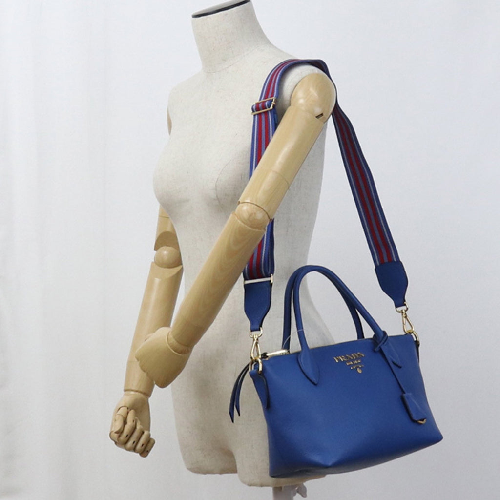 PDA Prada Handbag PR96109 1BA111 2WAY Women's Blue