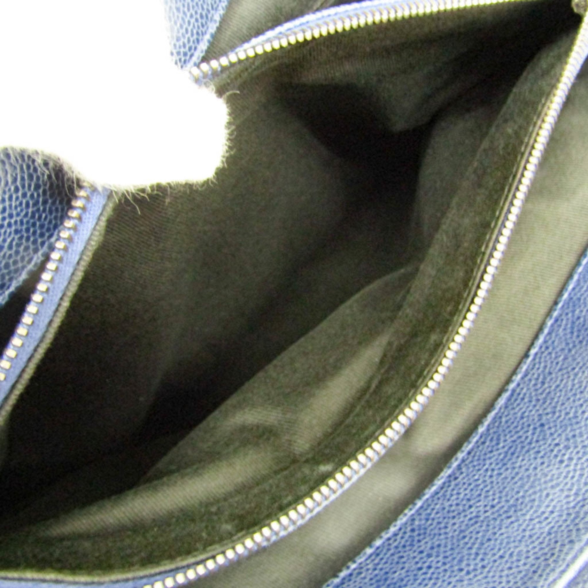 CHL Matelasse Chain Shoulder Tote A6729417316037 Women's Grained Calfskin Tote Bag Blue