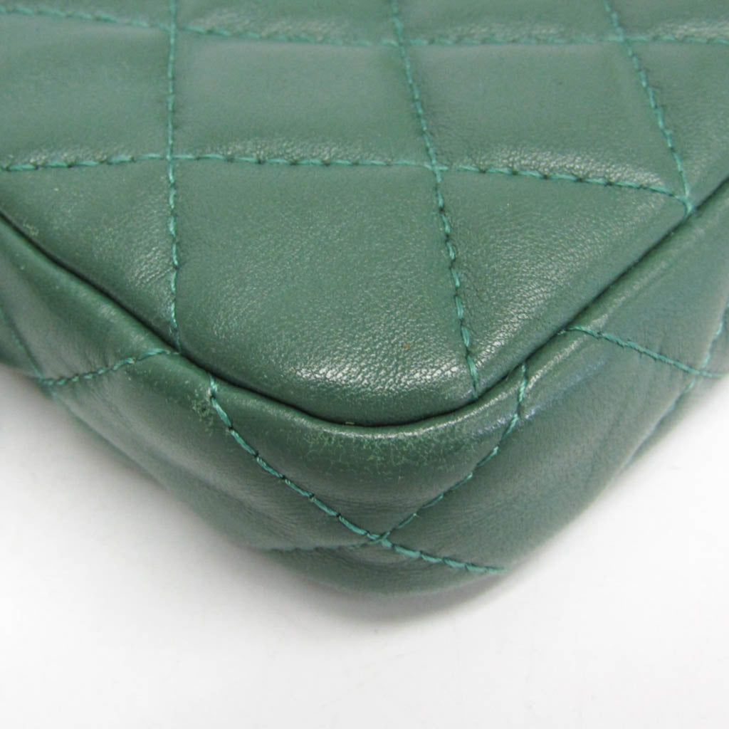 CHL Matelasse Chain Shoulder Bag Women's Leather Shoulder Bag Green