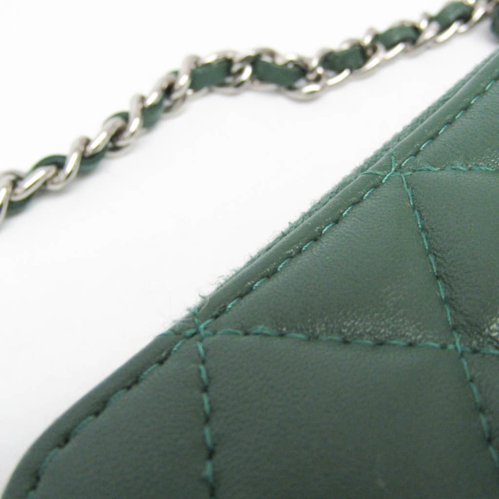 CHL Matelasse Chain Shoulder Bag Women's Leather Shoulder Bag Green