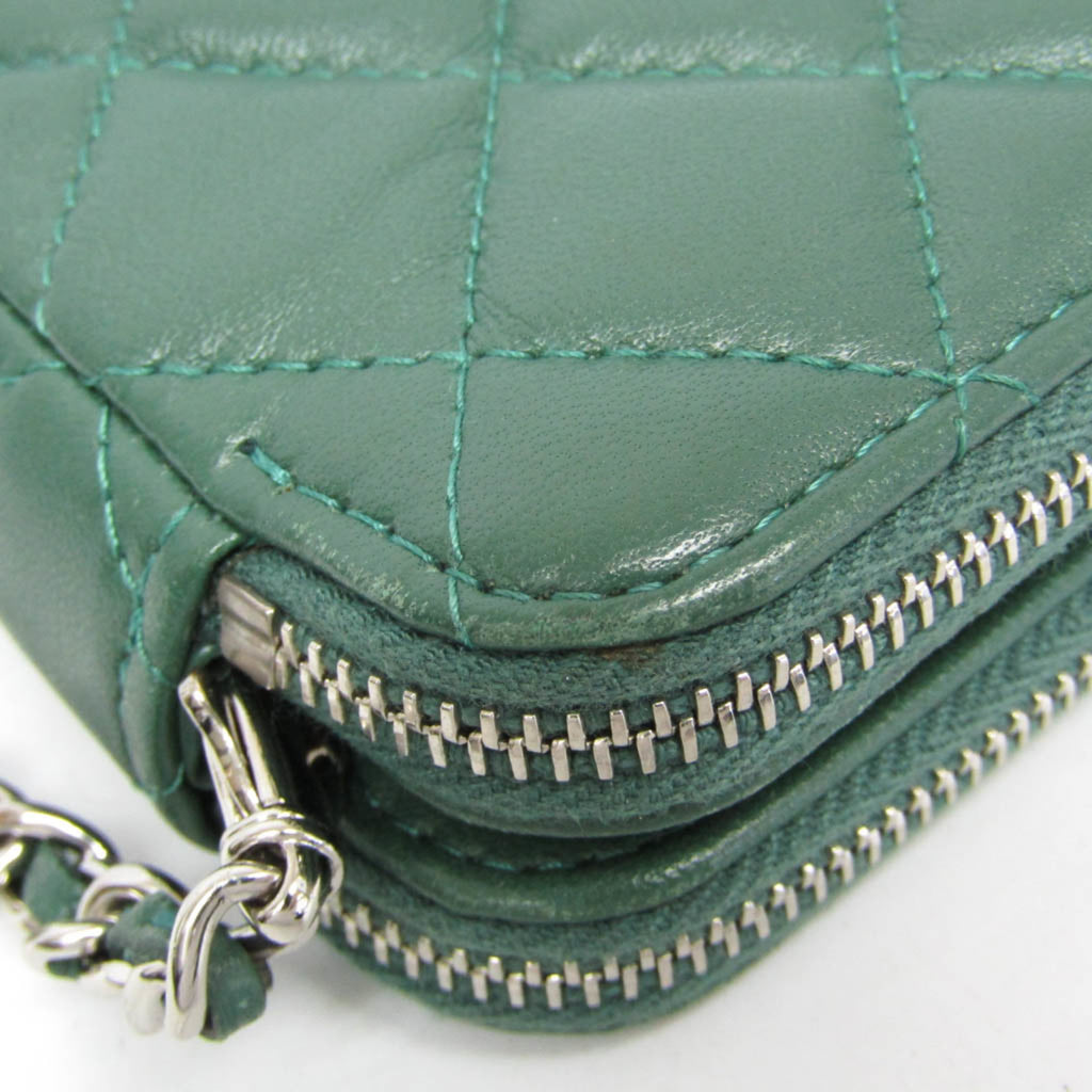 CHL Matelasse Chain Shoulder Bag Women's Leather Shoulder Bag Green