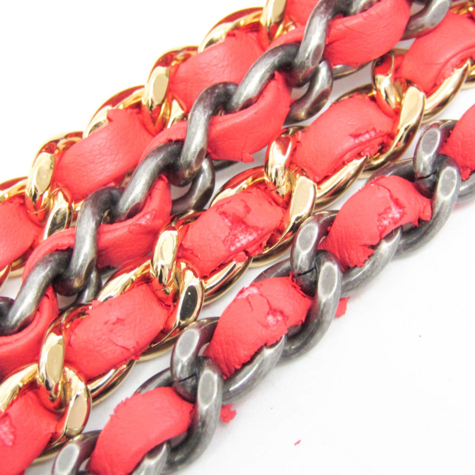 CHL Gabrielle De Chanel Hobo A93824 Women's Leather Shoulder Bag Coral Red