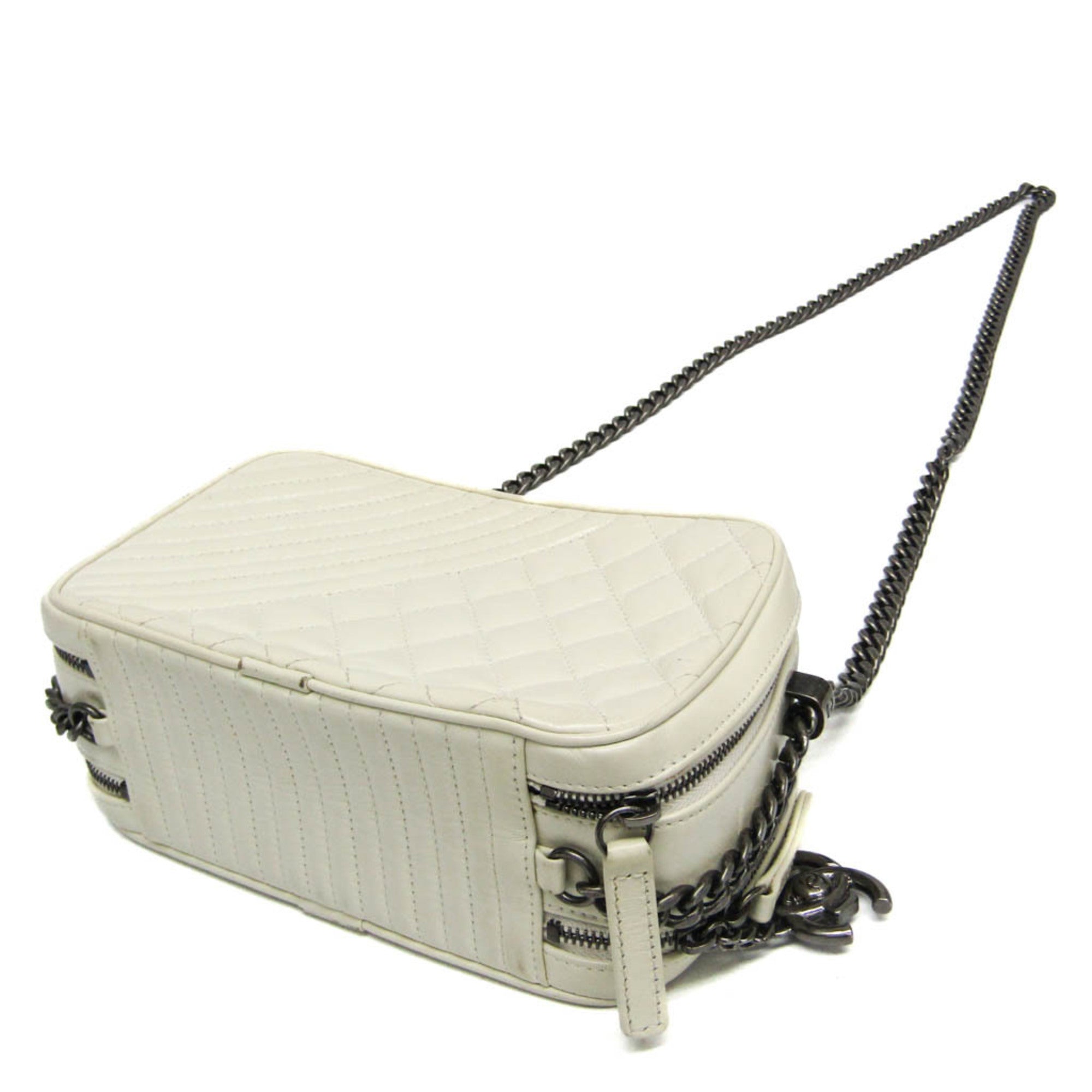 CHL Boy Chanel Camera Bag A92656 Women's Leather Shoulder Bag Cream