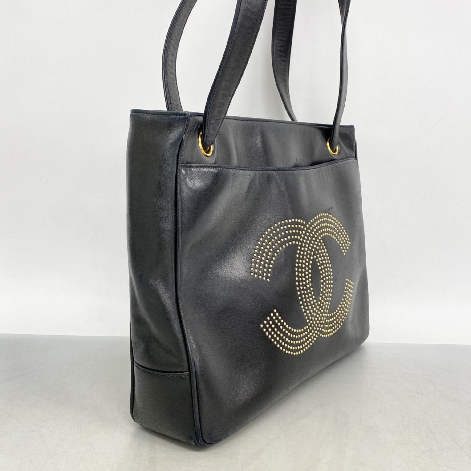 CHL tote bag, lambskin, black, women's