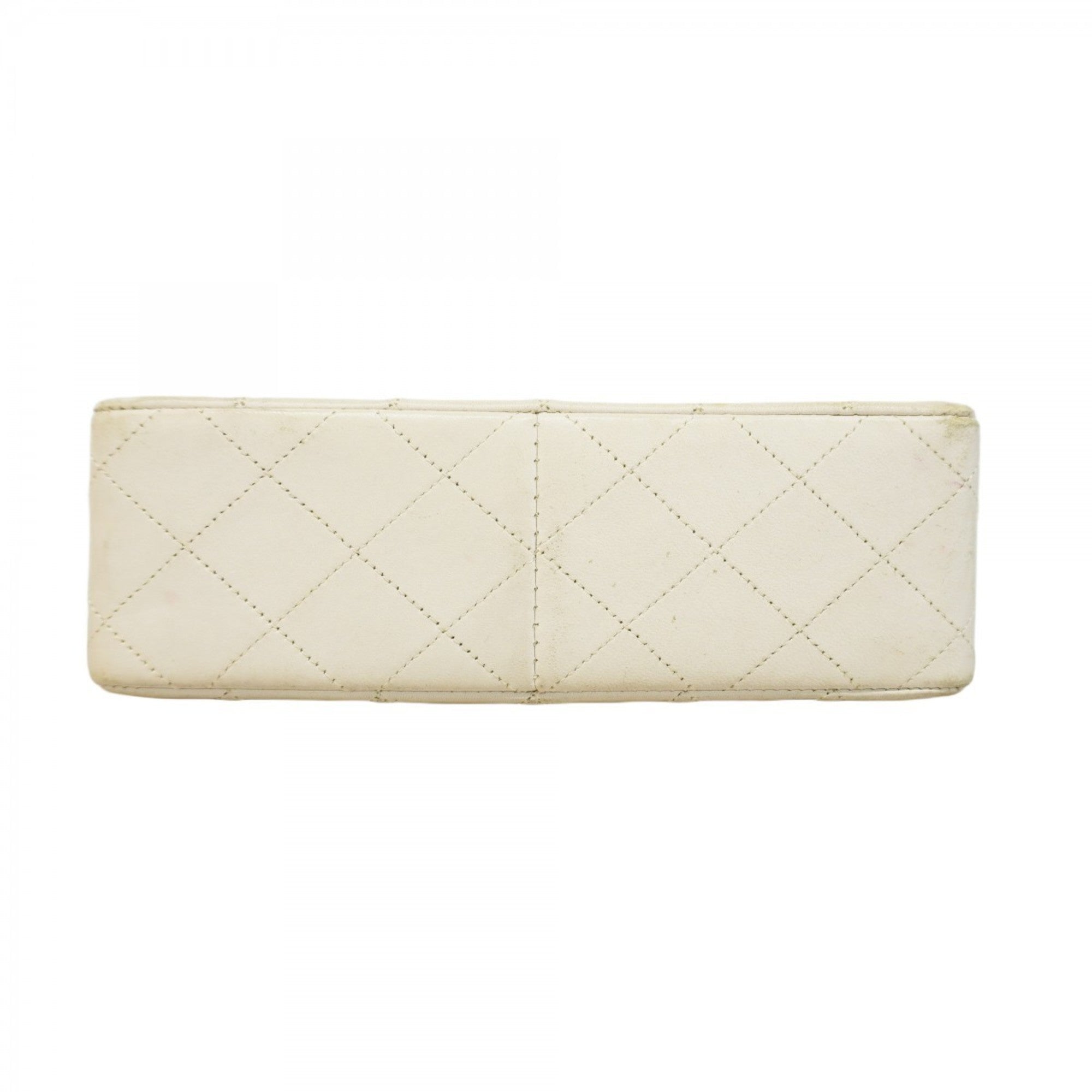 CHL Matelasse Shoulder Bag with Chain Bag, Lambskin, White, Women's