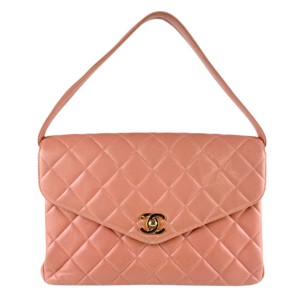 CHL Shoulder Bag Leather Coral Pink Gold Women's Z7735
