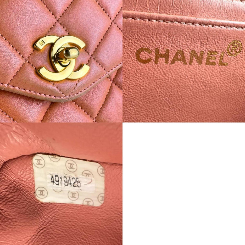 CHL Shoulder Bag Leather Coral Pink Gold Women's Z7735